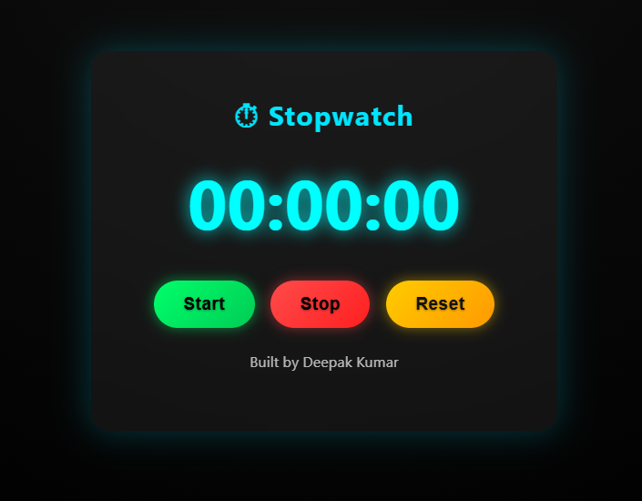 Stopwatch Web App